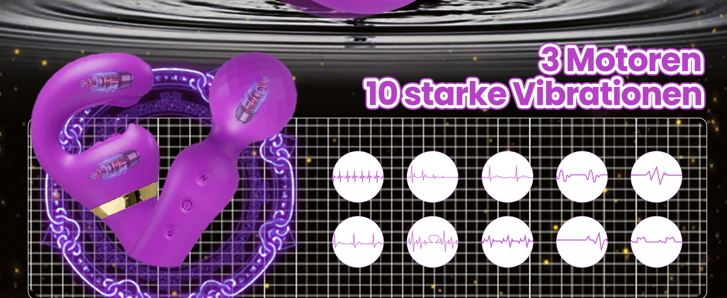 Вібратор дилда LYAMais G-Punkt з двома головками, 10 режимів вібрації, силікон, для жінок, парні ігри, стимулятор клітора, фіолетовий