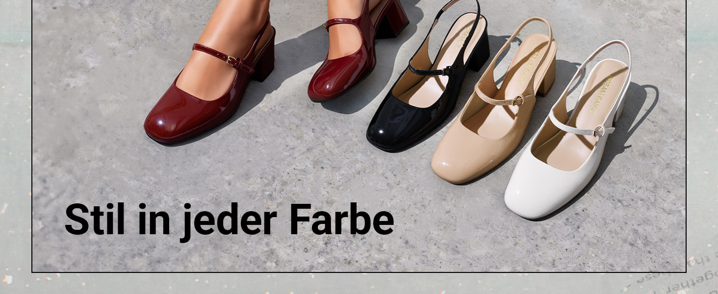 Жіночі туфлі Mary Jane DREAM PAIRS на низьких масивних підборах, закритий квадратний носок, slingback, чорні човники для офісу та вечірок, 40 EU