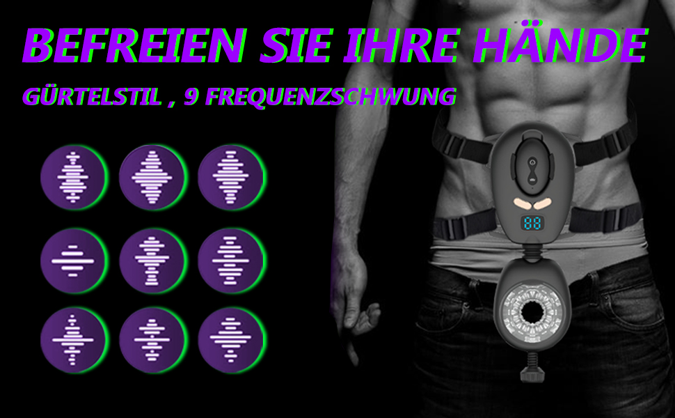 Вібратор для чоловіків з 9 рівнями вібрації та функцією страпа-он - сексуальна іграшка для чоловіків