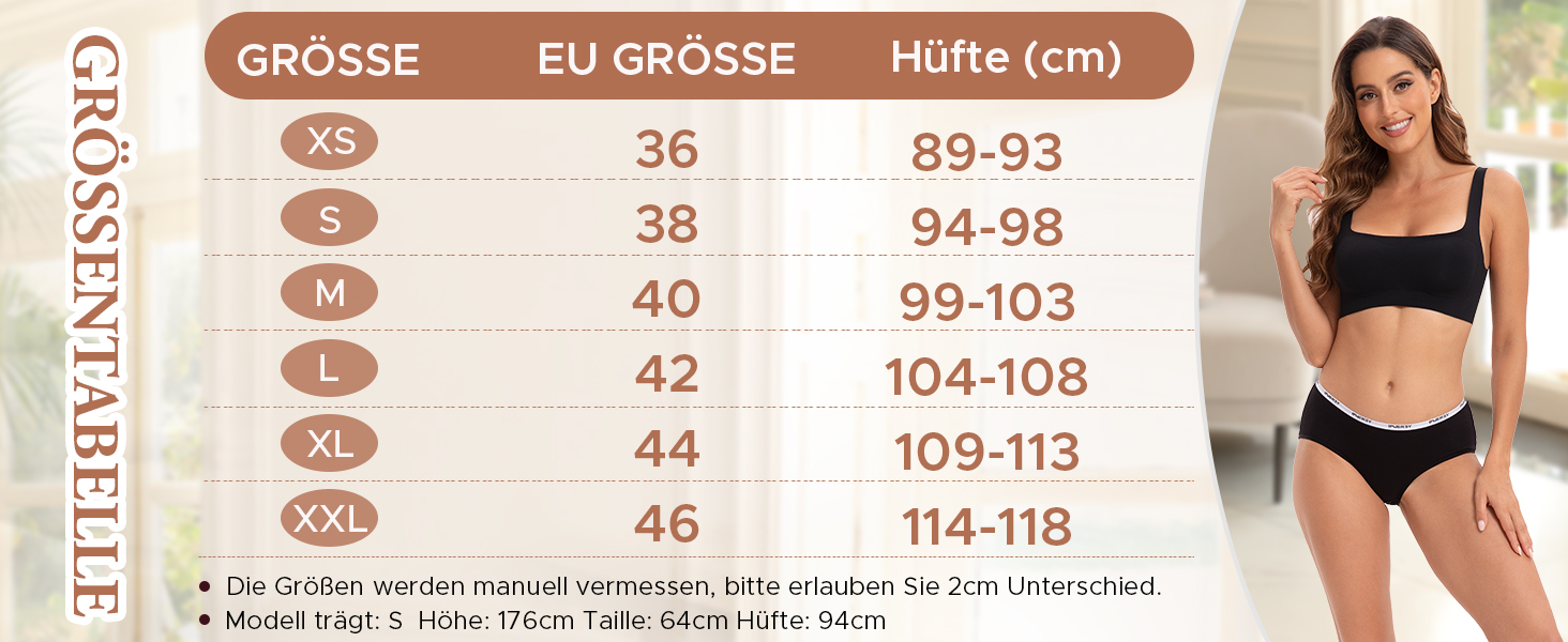 Сліпепи жіночі бавовняні INNERSY, комплект 6 шт, трусики-хіпстер, зручні, розмір M, темно-кольорові