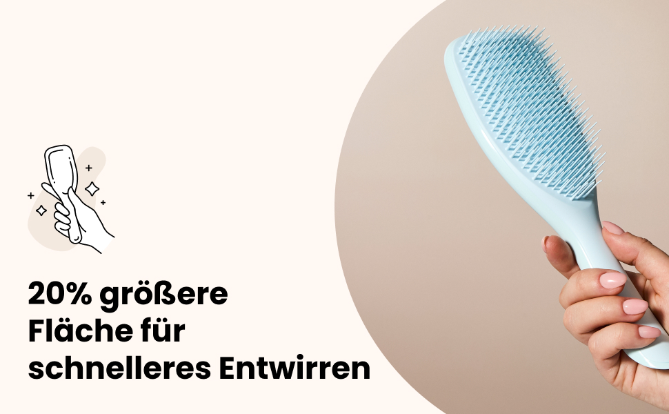 Щітка для волосся Tangle Teezer Ultimate Detangler для вологого та сухого волосся, розплутувальна для густого, кучерявого та довгого волосся, синя (для тонкого та чутливого волосся)