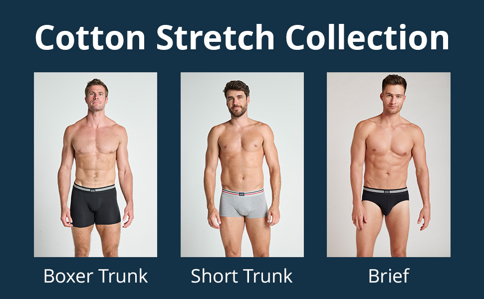 Труси чоловічі Jockey Cotton Stretch, 3 шт. в упаковці, бавовна та еластан, середньою посадкою, чорний колір, XL