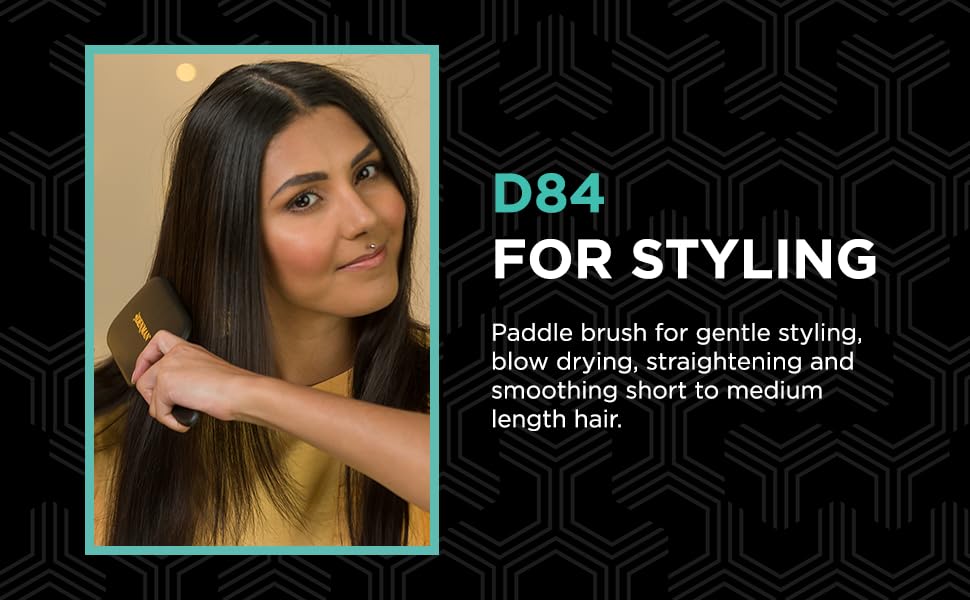 Масажна щітка для волосся Denman Paddle Brush D84, 9 рядів щетинок, 1 шт.