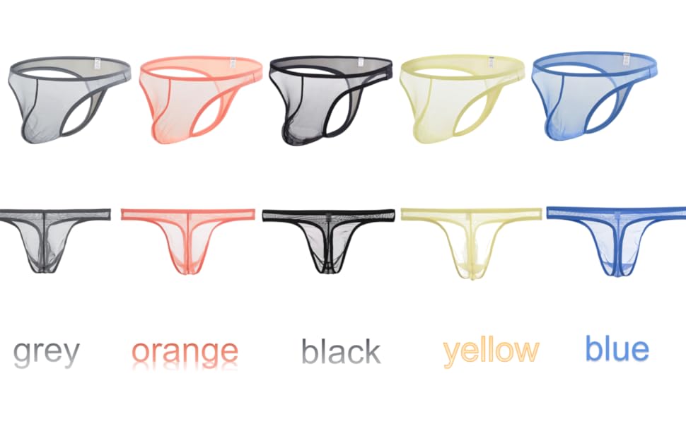 Чоловічі труси-сліпи BIATWOWR, труси-танга, прозорі, сексуальні, чорні, розмір L