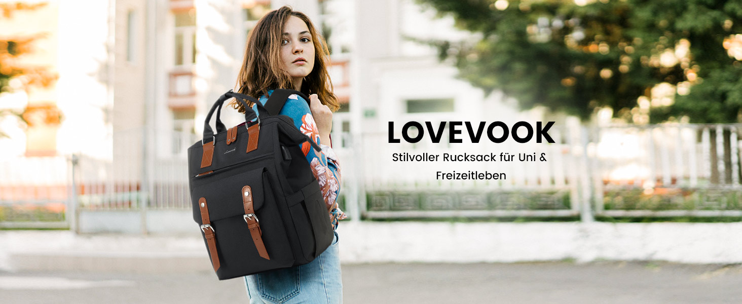 Водонепроникний рюкзак LOVEVOOK для ноутбука 15.6 дюймів, шкільний та міський рюкзак для дівчат, підлітків та чоловіків (темно-зелений, армійський)