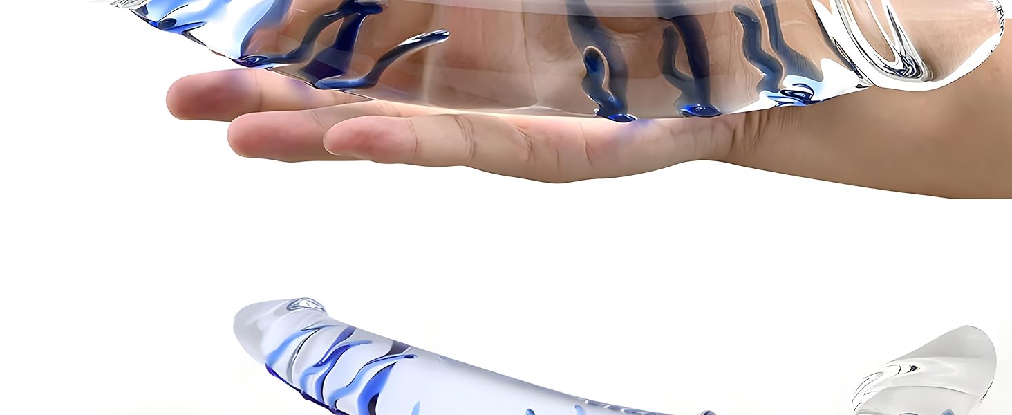 Секс-іграшка XoticPlay: дildo зі скла, анальний плагін з G-точкою, 28 см