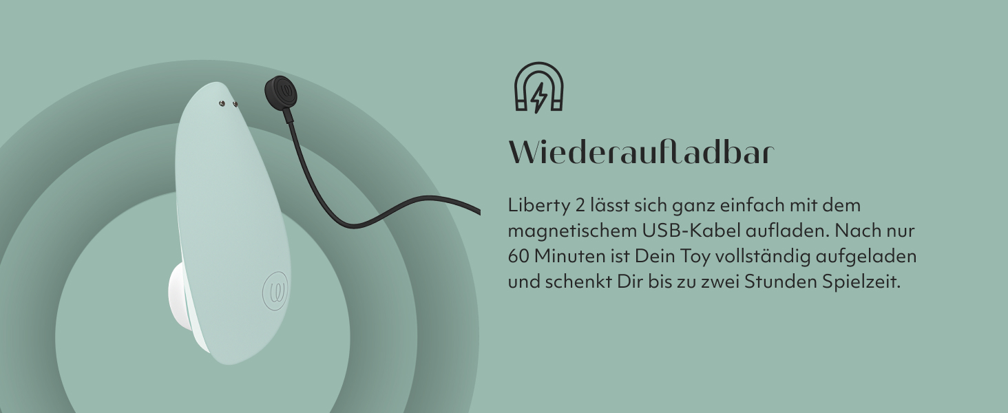 Womanizer Liberty 2 – Стимулятор клітора з 8 рівнями інтенсивності, водонепроникний, перезаряджуваний, для жінок та пар, колір шавлії