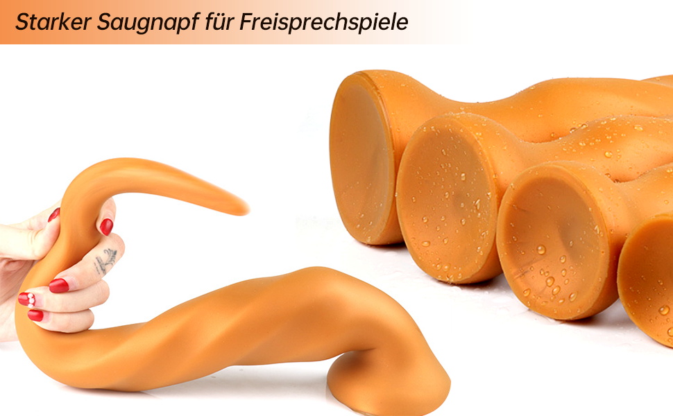 Анальний плаг Roluck для чоловіків, 54 см, з м'якого силікону, з присоском для масажу простати та анального оргазму