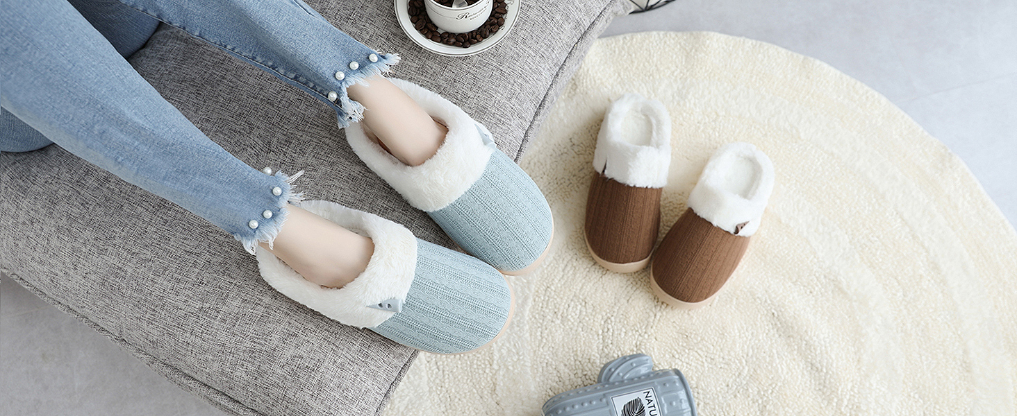Жіночі зимові капці NineCiFun з плюшу та пінополіуретану (Memory Foam), протиковзаючі, сірі, розмір 38/39 EU