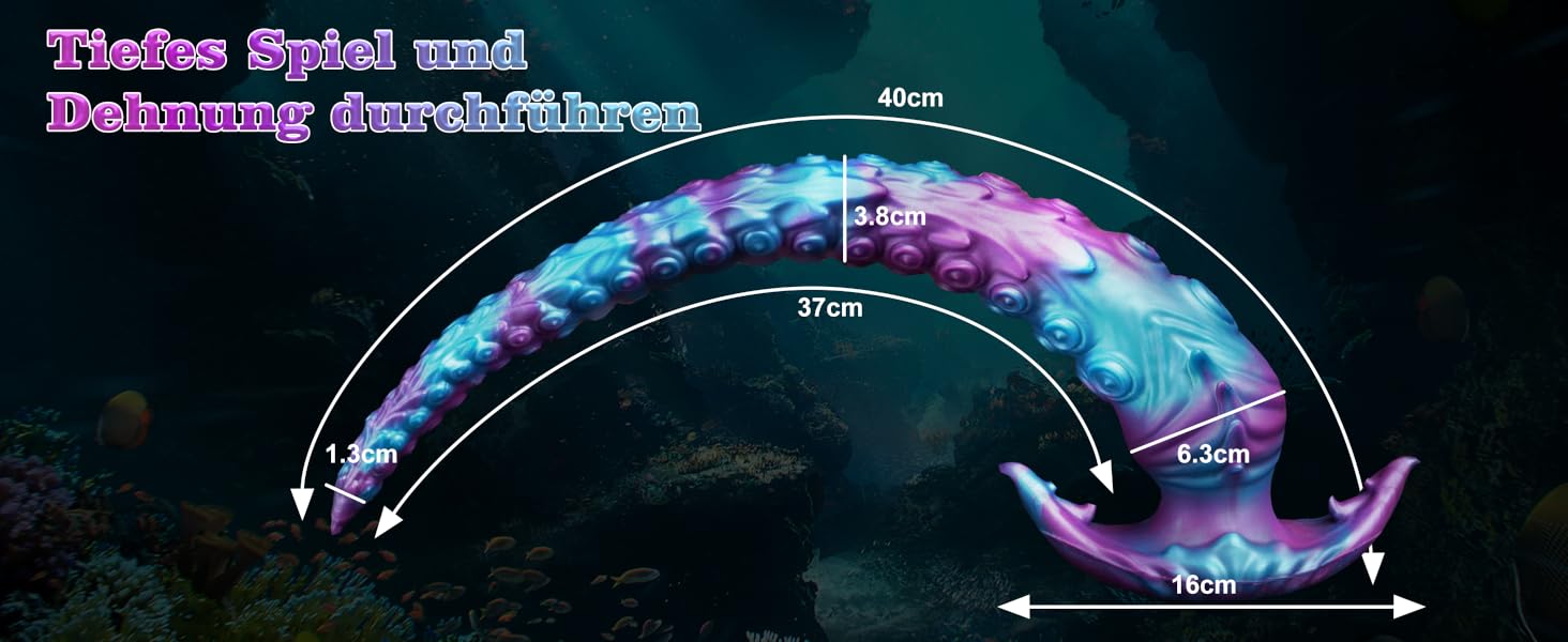 Анальний плаг-монстр XXL з силікону, 40 см, з підставкою - для досвідчених користувачів