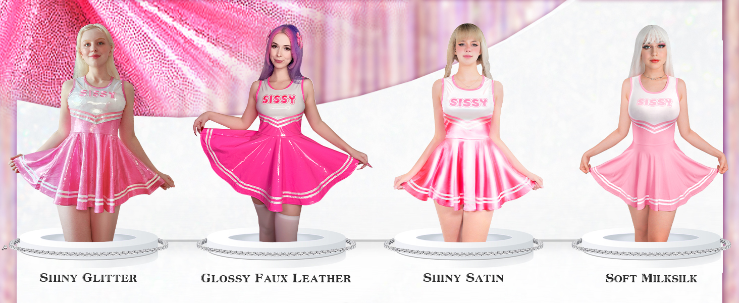 Комбінезон без рукавів LittleForBig для жінок, стилі челіст, сісі, блискучий металік, облягаючий міні-плаття рожевого/пурпурного кольору (рожевий, XS)