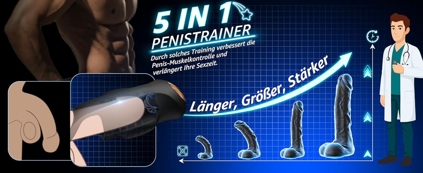 Вібратор для чоловіків Kexyz – стимулятор головки, тренажер для орального сексу, 9 режимів, секс-іграшка для соло-мастурбації