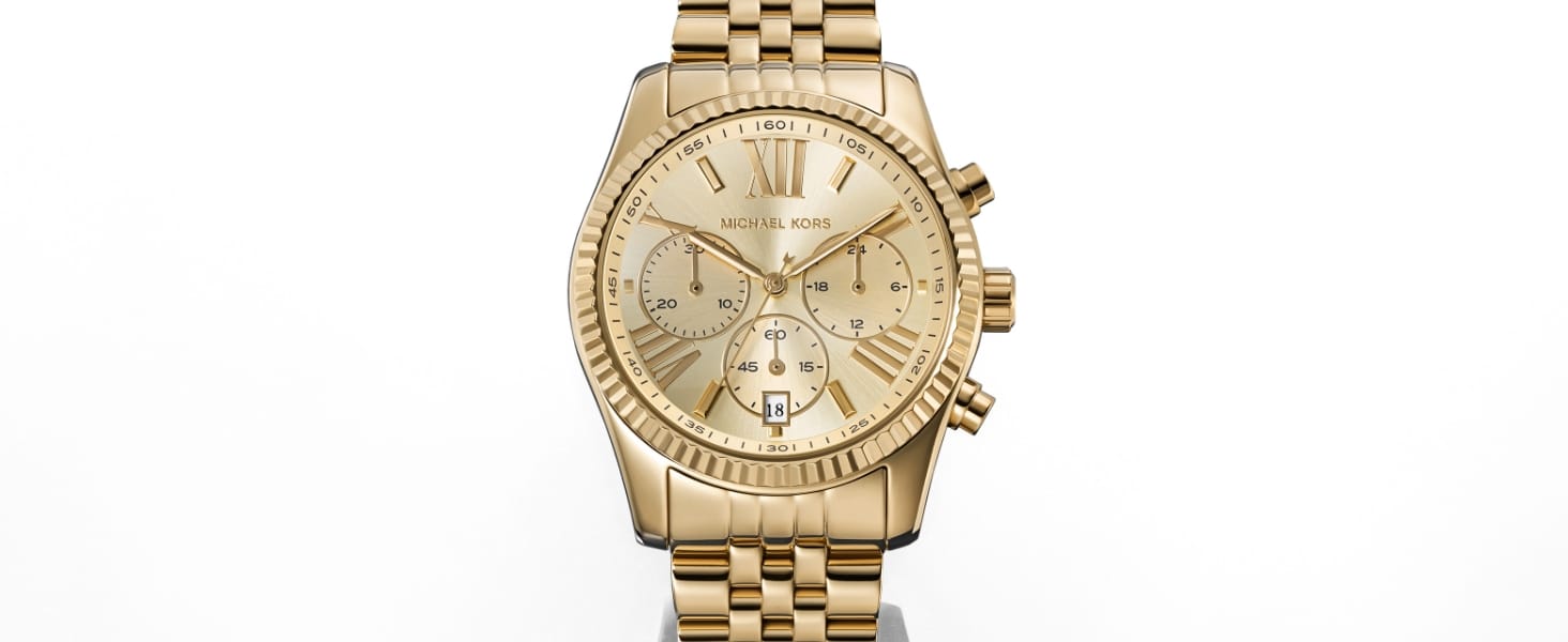 Жіночий годинник Michael Kors Lexington, 26мм, кварцовий механізм, сталевий браслет золотистого кольору