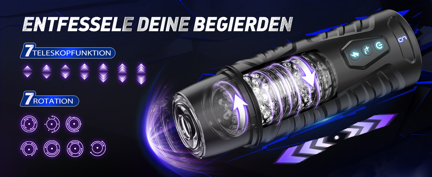 Мастурбатор Honeyexp Sexmaschine з 7 режимами, телескопічною функцією та керуванням через додаток для чоловіків