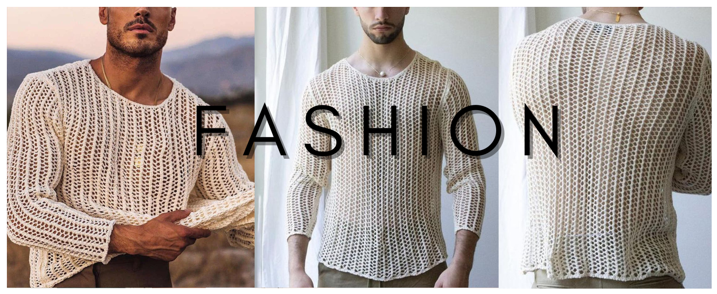 Чоловіча прозора сорочка з довгим рукавом, сітчаста майка, прозоре Т-подібне топа, сексуальна сітка, клубний одяг, еротична білизна, модна блуза, повсякденне вбрання, світшот (XXL-Чорний)