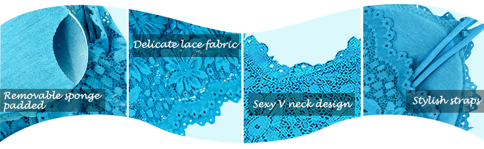 Трусики-бра бюстгальтер мереживний з підкладкою Duufin, 5 шт. для жінок та дівчат, кольори: рожевий, сірий, чорний, бежевий, білий (S-M)