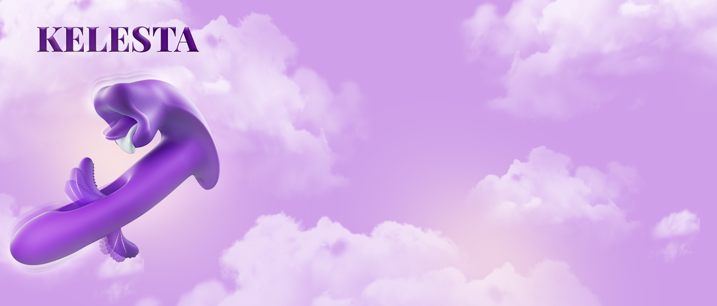 KELESTA Вібратор для жінок з 7 режимів лизання, вібрації та 10 режимів погладжування. Набір секс-іграшок для пар