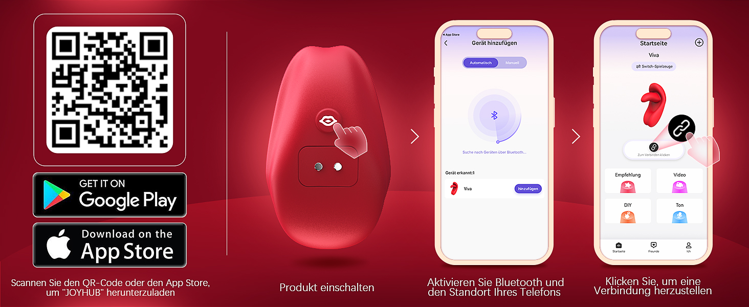 Вібратор для жінок Flirting: сексуальна іграшка для пар, 10 режимів, керування через додаток, рожевий