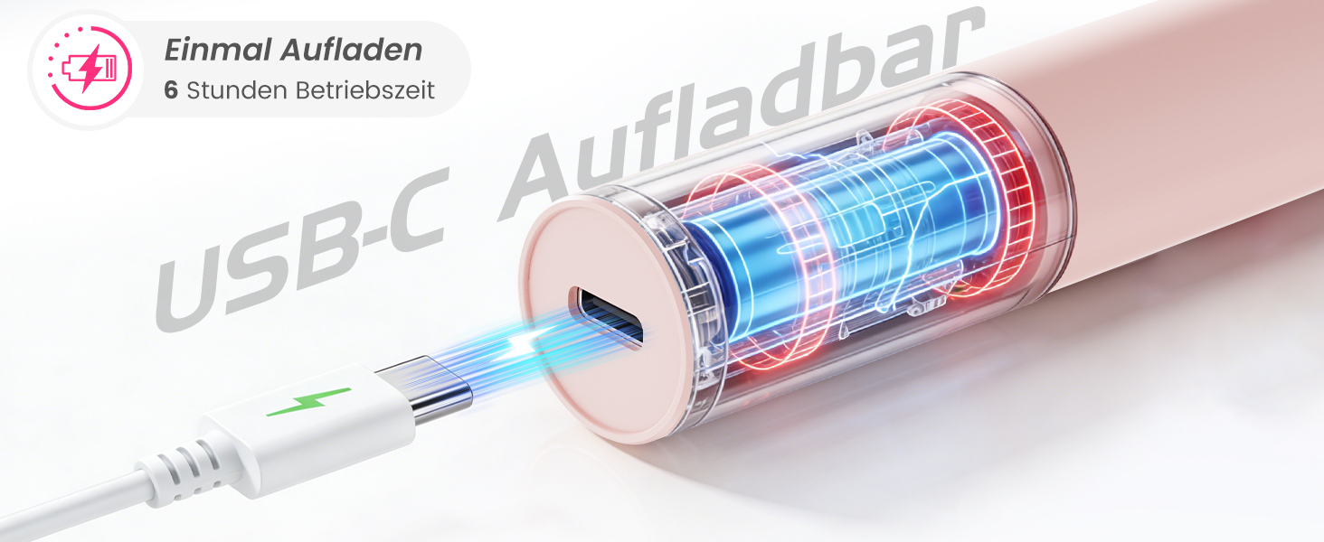 Електричний апарат для манікюру та педикюру 15 в 1, бездротовий нігтьовий фрезер 35 000 об/хв, регульована швидкість та напрямок, для гель-нігтів, рожевий