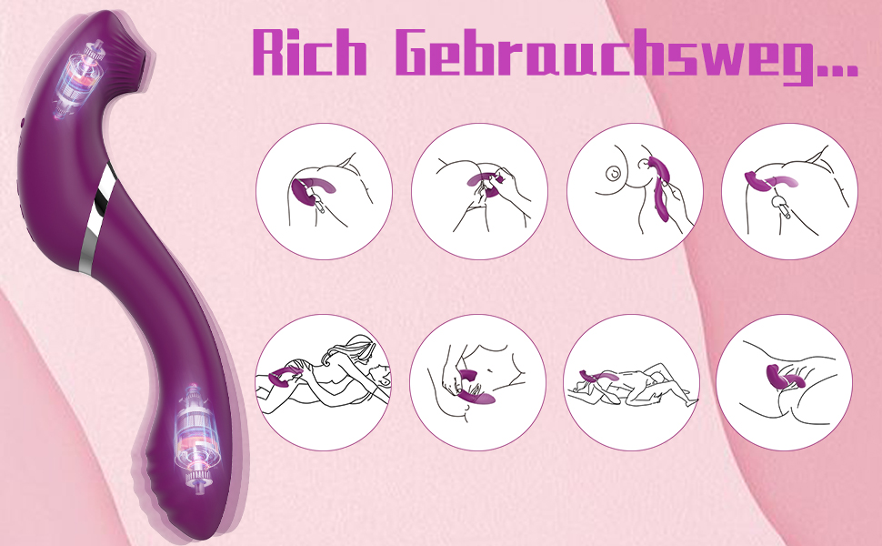 Вібратор G-Punkt 3 в 1: тихий, потужний, з 7 режимів та функцією імпульсу. Іграшка для дорослих з силікону для жінок та пар.