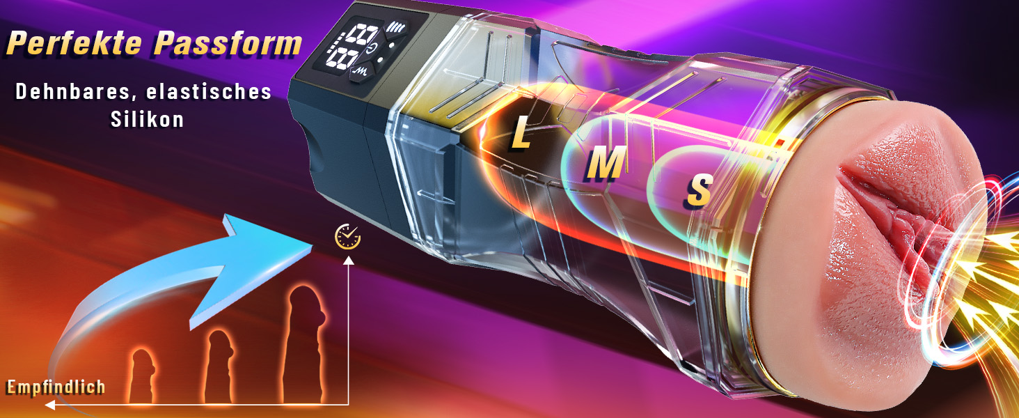 Електричний мастурбатор для чоловіків: мастурбатор-пімпа, іграшка для соло, 5 режимів всмоктування та 9 вібрацій