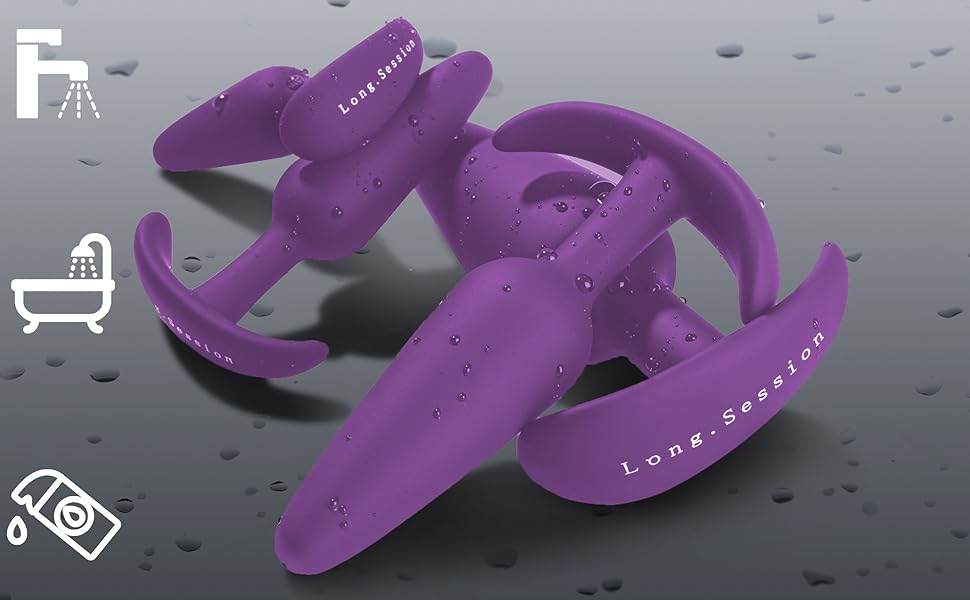 Анальний плагін набір з безпечного силікону, оригінальний набір анальних плагінів для жінок та чоловіків, анальний плагін як іграшка для початківців та досвідчених, анальні плагіни, розширювачі анусу (фіолетовий)