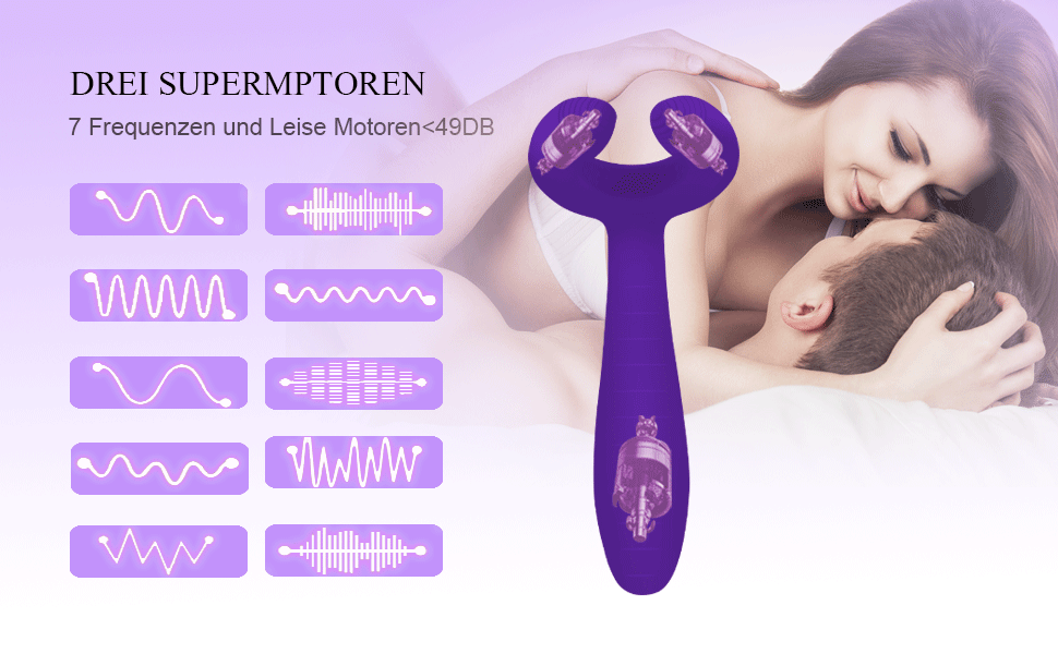 Силіконовий вібратор Enlove 7-в-1 для пар: кліторальний, G-точковий, анальний, масажер простати. Іграшки для дорослих для жінок та чоловіків