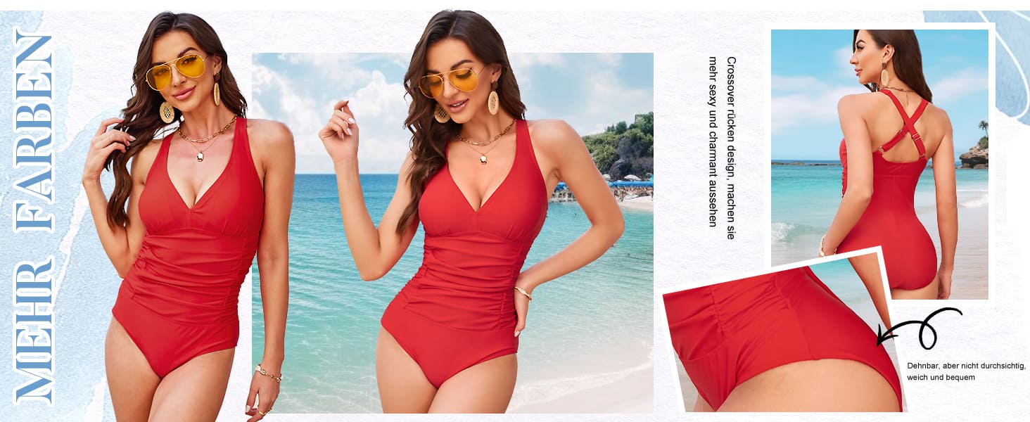 Купальник жіночий суцільний V-подібний виріз, сліп, Plus Size, темно-синій, XL-2XL, моделюючий ефект для живота