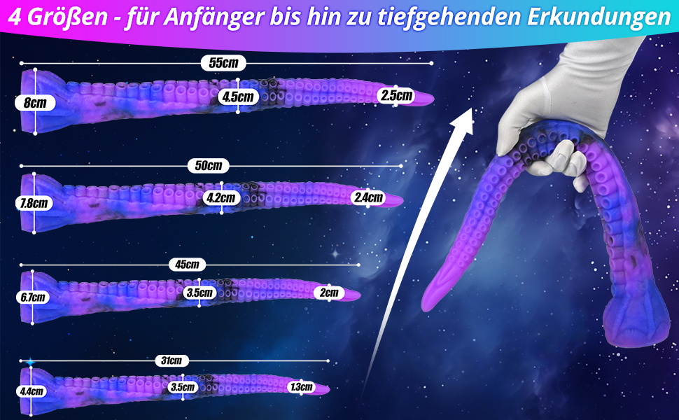 Анальний дилда SXOVO з силікону, щупальце, з присоском, довгий, для стимуляції G-точки та простати, для жінок, чоловіків та пар