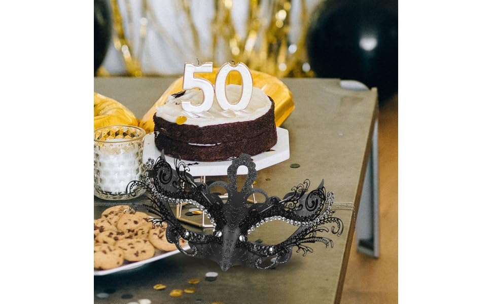 Маска на Хелловін Holibanna з 4-ма кульками: косплей, вечірка, маскарадна маска, аксесуар