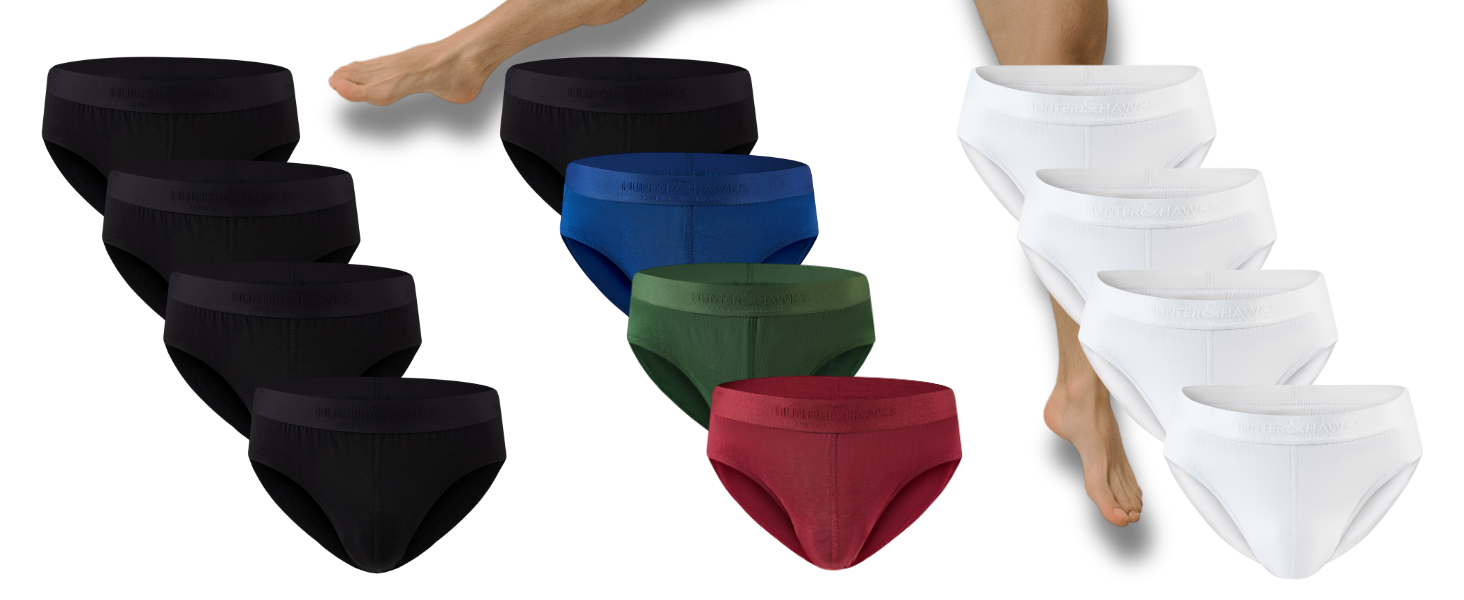 Боксерки чоловічі Hunter & Hawks, 4 шт. в упаковці, розмір S-6XL, м'які, антибактеріальні, дихаючі, чорні