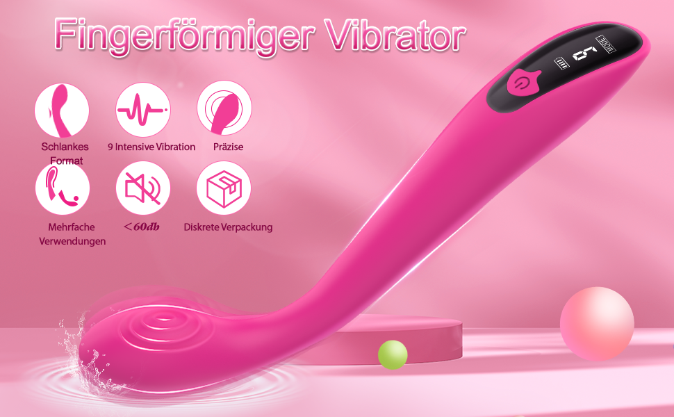 Вібратор для жінок Dildo - секс-іграшка з 9 режимами вібрації, стимулятор клітора, тихий, для пар (Колір/2)