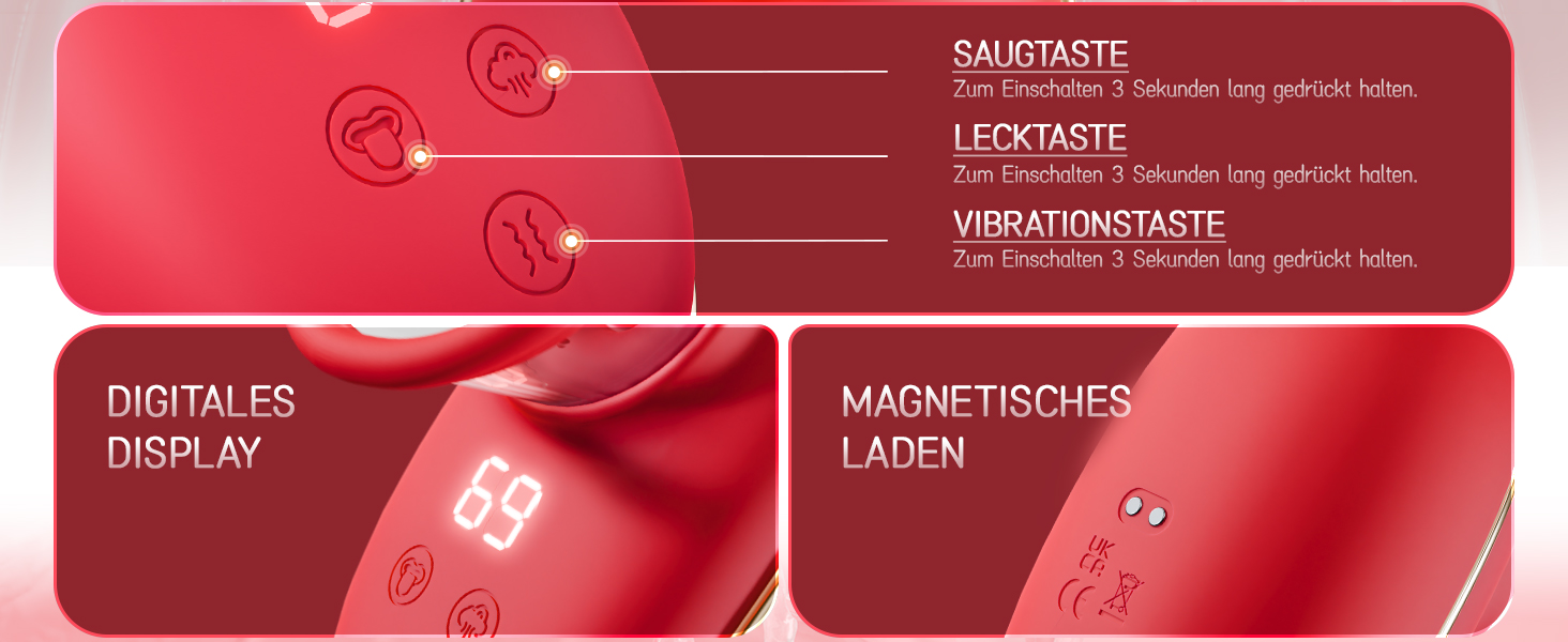 Вібратор для жінок, секс-іграшка для пар: кліторальний масажер з знімним стаканчиком, набір вібраторів з 3 насадками, 9 режимів та вібрацією