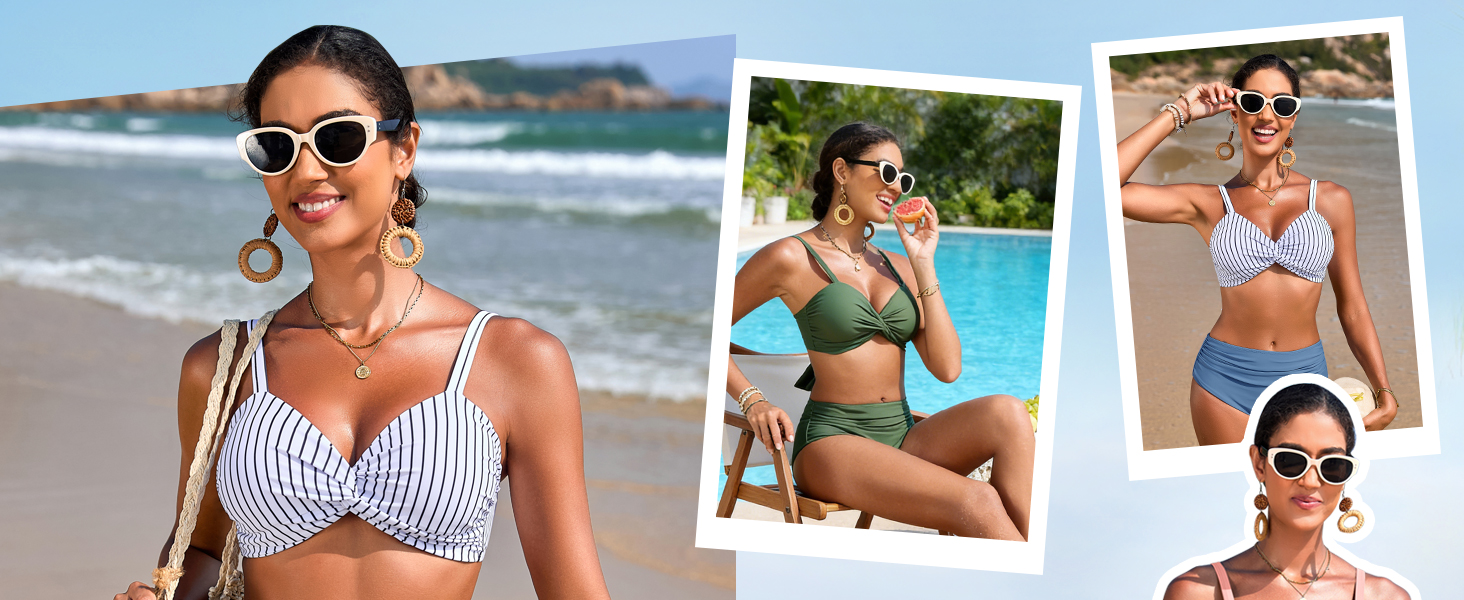 БІКІНІ жіночий комплект з високою талією, шорти з животом, пуш-ап, двочастинний купальник, сексуальний V-подібний виріз, модна пляжна мода, чорний