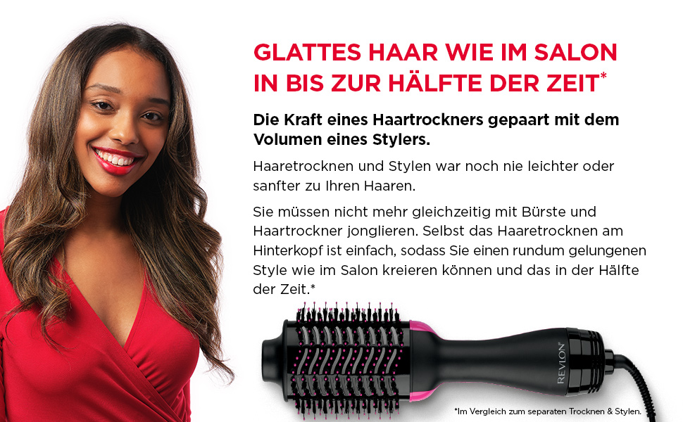 Фен-правитька Revlon Salon One-Step 2-в-1 для короткого та середнього волосся, іонізація та керамічне покриття, RVDR5282UKE, чорний