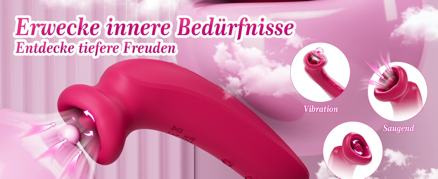 Вібратор для жінок: стимулятор клітора з 3 режимами соски, 10 режимами язика та вібрацією. Інтимні іграшки преміум-якості