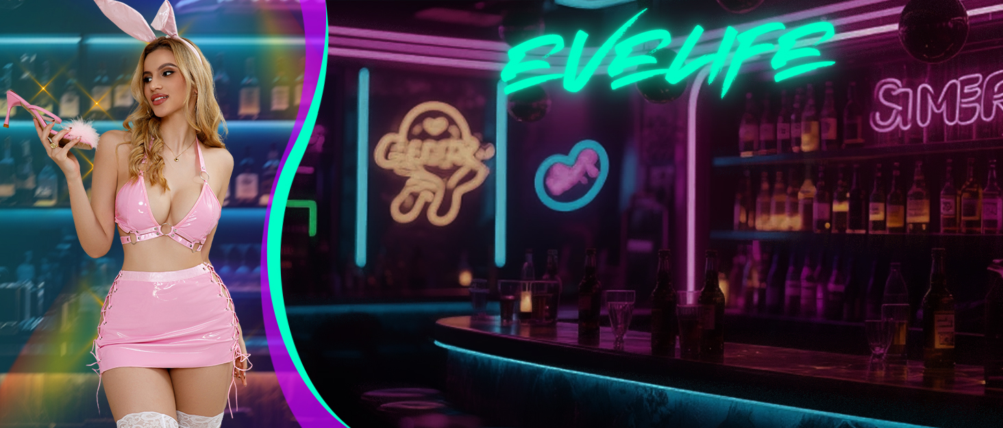 EVELIFE Сексуальний костюм кролика з екошкіри для жінок. Сексуальна спідниця, костюм для вечірок, клубів, фестивалів. Рожевий колір