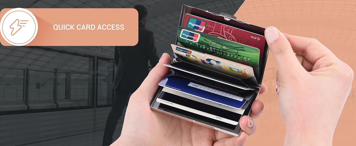 Слімарт-гаманець для кредитних карток з RFID-захистом, металевий ультратонкий картхолдер з гравіюванням «Квітка» (на 6 карток, срібний)