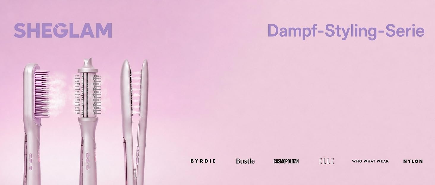 Випрямляч для волосся 2 в 1 SHEGLAM 25 мм з функцією завивки, з технологією негативних іонів для гладкого та кучерявого волосся, швидкий підігрів