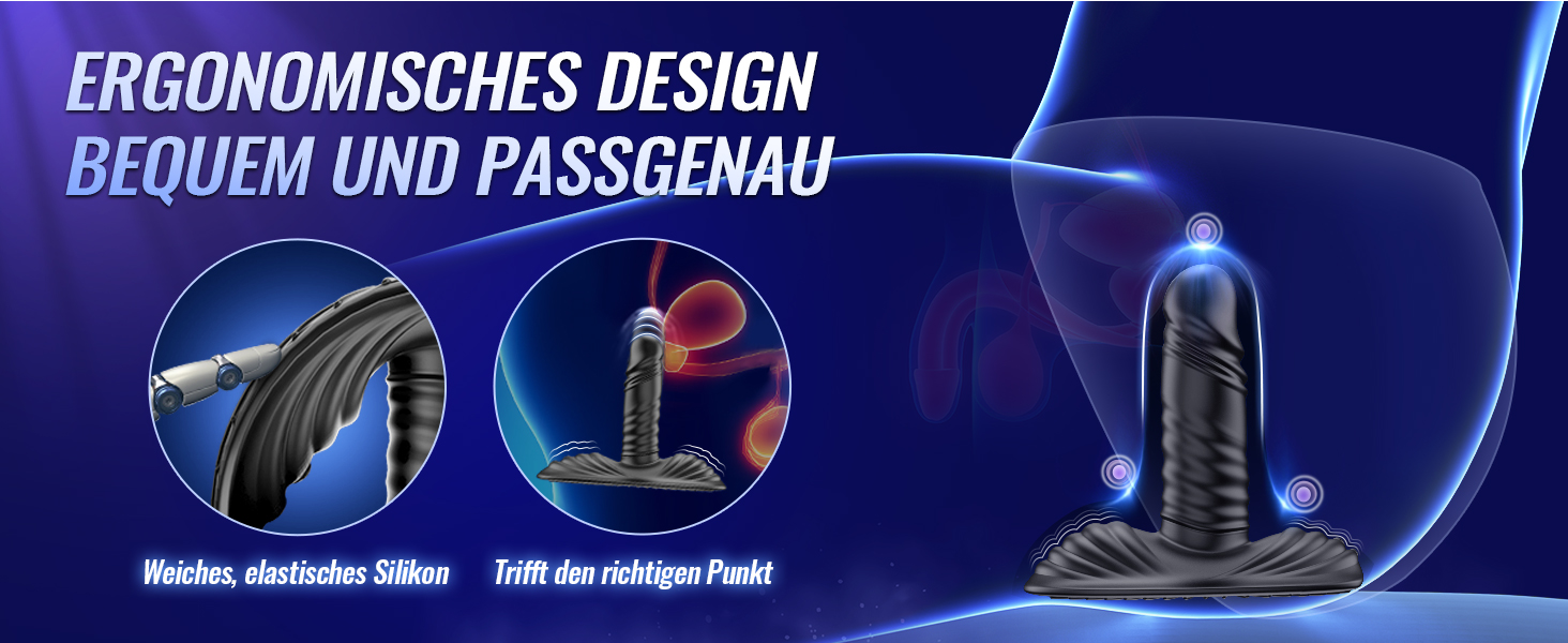 Анальний масажер з силікону з 10 режимами вібрації, анальний дildo для пар, BDSM, стимуляція простати (14 см)