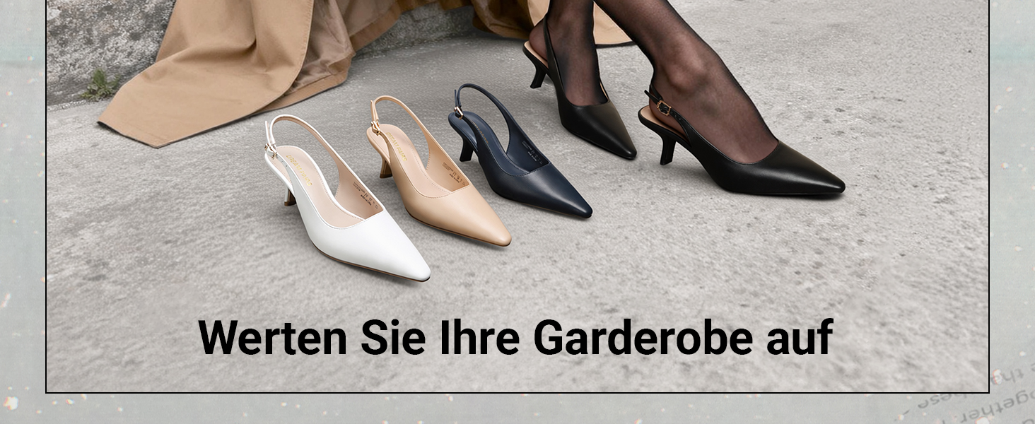 Жіночі туфлі-човники Dream Pairs на низьких підборах (kitten heels) з відкритою п'ятою, чорні, екошкіра, розмір 40 EU
