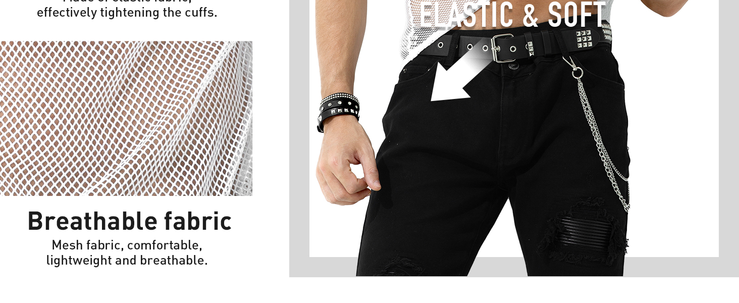 Чоловіча майка-сітка Casey Kevin Herren Netz Tank Top, прозора, з круглим вирізом, для клубної моди, чорна A1