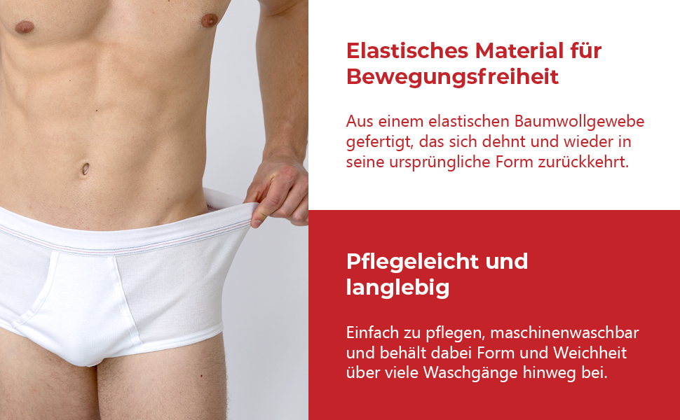 Чоловічі труси SES Feinripp, 5 шт. в упаковці, бавовна 100%, для чоловіків, м'який пояс, білі (M, чорні)