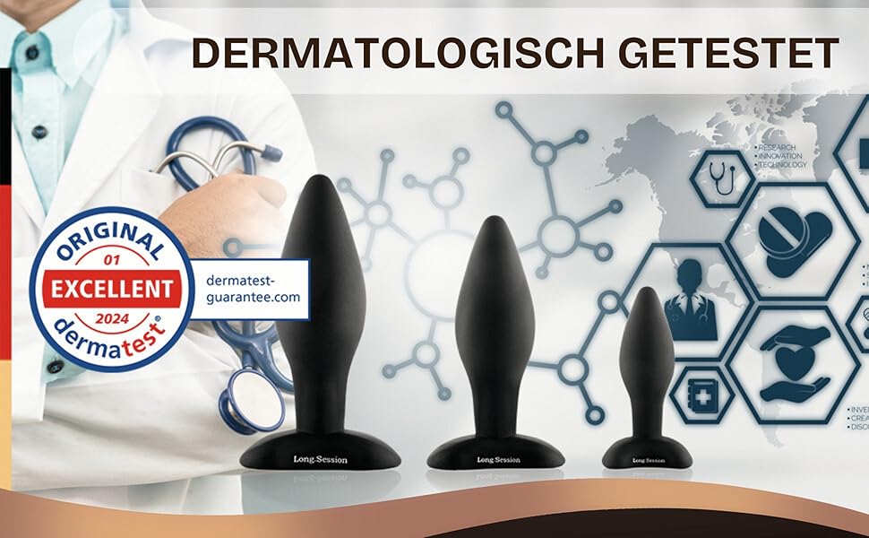 Анальний плаг-сет з безпечного силікону для жінок та чоловіків (3 розміри): 2.8см, 4.0см, 4.5см. Іграшки для анусу, набір для початківців та професіоналів, анальні розширювачі та плагі.