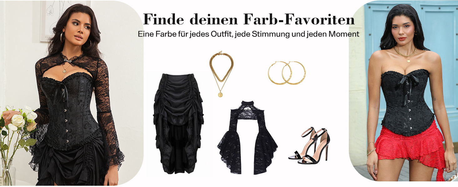 Корсет для жінок - бюстгальтер-корсет, чорний, розмір L