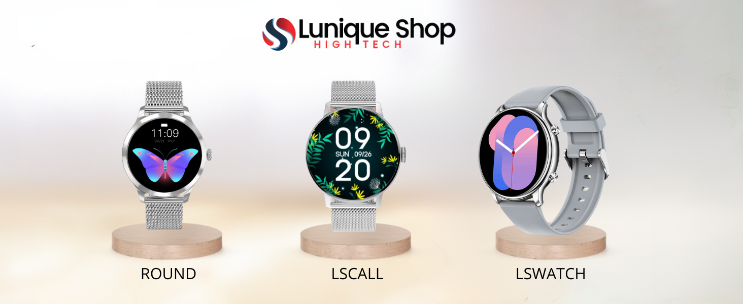 Смарт-годинник LSCALL для жінок з функцією дзвінків, голосовим помічником, вимірюванням SpO2 та тиском, 1.7'' дисплей, 2 ремінці, сріблясто-рожевий (iOS, Android)