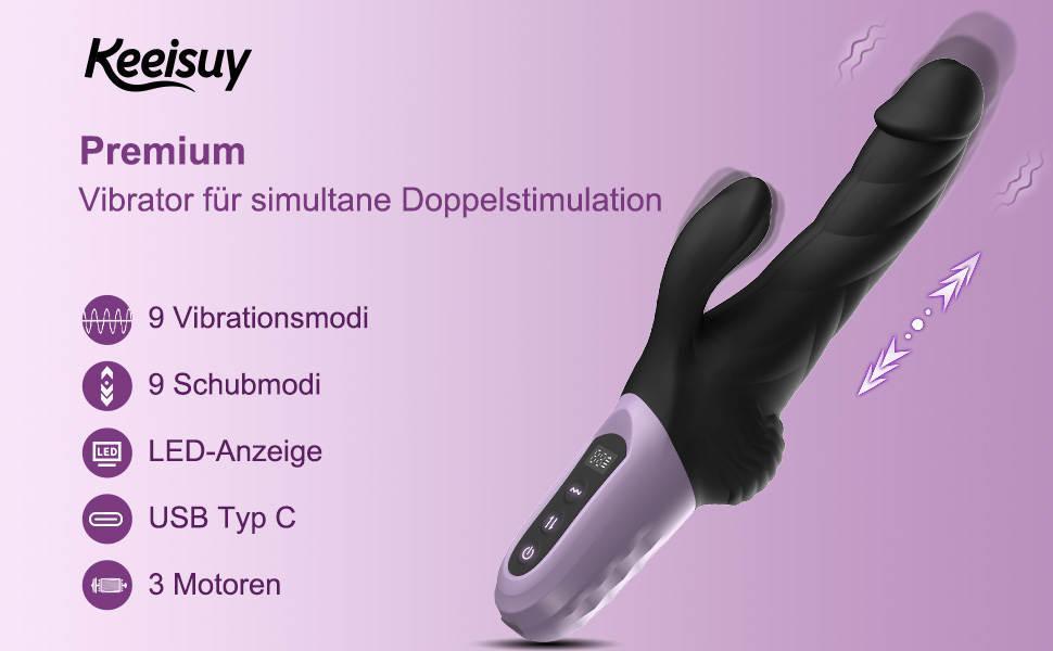 Вібратор для жінок з функцією удару - дildo, секс-іграшка для жінок та пар. 9 режимів вібрації та режим удару, G-точка та кліторальний масаж.