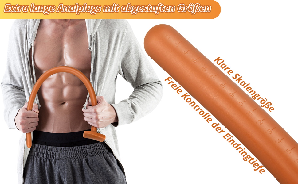 Анальний плагін Super Lang: відчуйте максимальне задоволення. З прозорою шкалою, з рідкосилікону, з надійним Т-подібним дном. Суперм'який та гнучкий, водонепроникна іграшка для дорослих (XL)