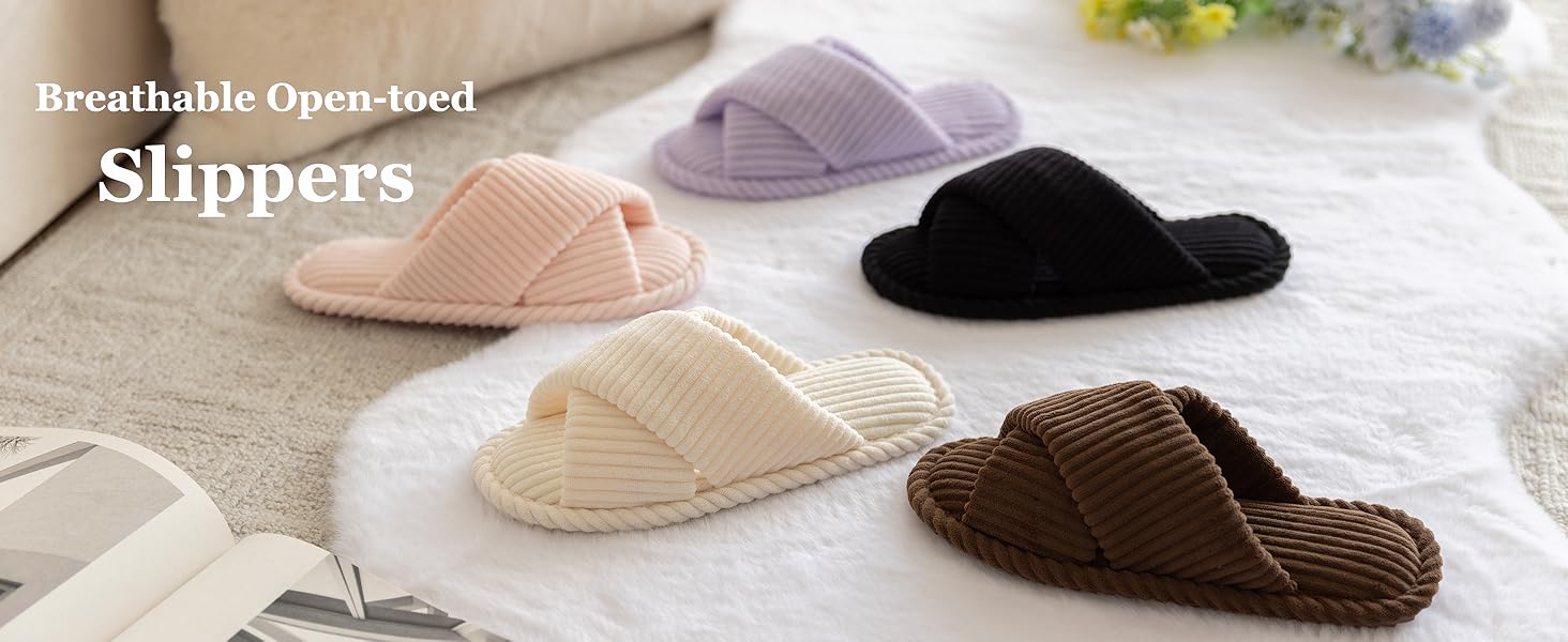 Жіночі домашні капці GOEWY з ефектом пам'яті (Memory Foam), текстильні тапочки з відкритим носком та бантом, протиковзальна підошва, рожеві, розмір 36/37 EU