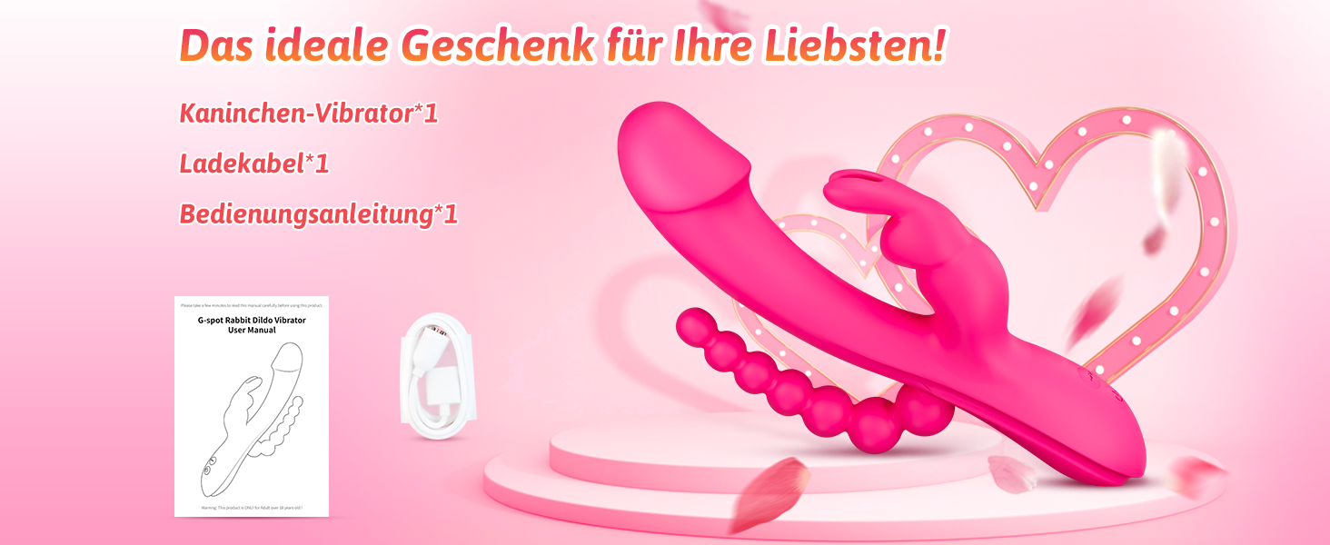 Жіночий вібратор-дільдо 3-в-1 з 10 режимами вібрації та пульсації, тихий вібратор для клітора, дискретний секс-іграшка для жінок